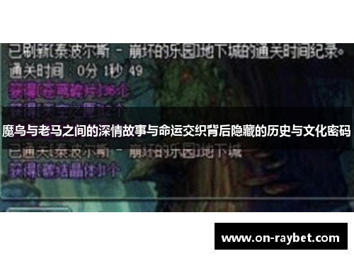 魔鸟与老马之间的深情故事与命运交织背后隐藏的历史与文化密码